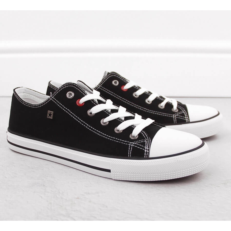 Men's black textile sneakers Big Star NN174300 1