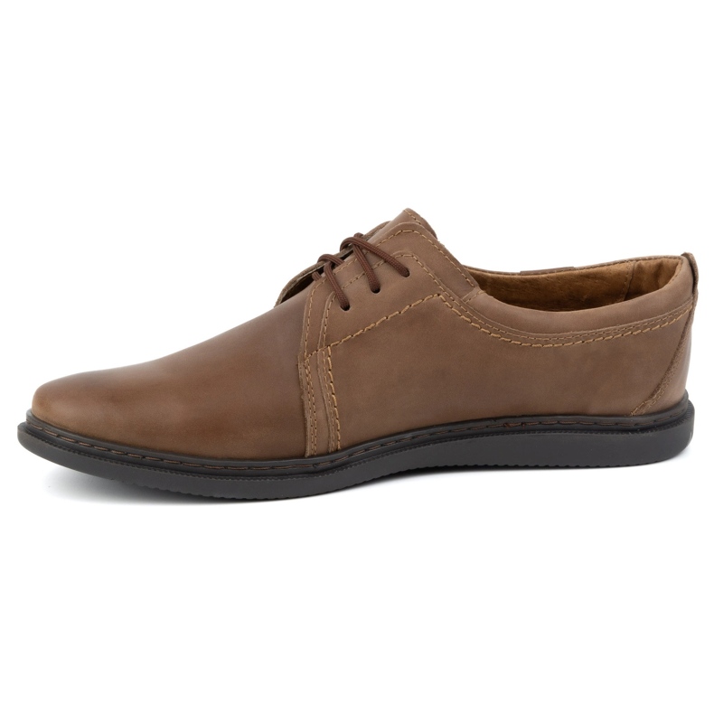 Men's casual leather shoes 2131 POLBUT brown 1