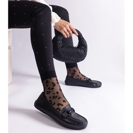 Black classic moccasins made of eco leather 1 Black classic moccasins made of eco leather 1