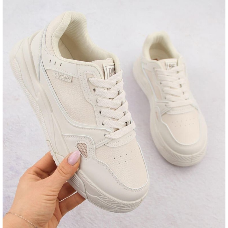 Women's sports shoes big star nn274668 beige 1