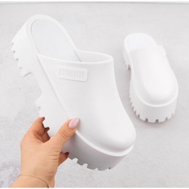 Clogs on a massive sole Big Star NN274015 White 1 Clogs on a massive sole Big Star NN274015 White 1