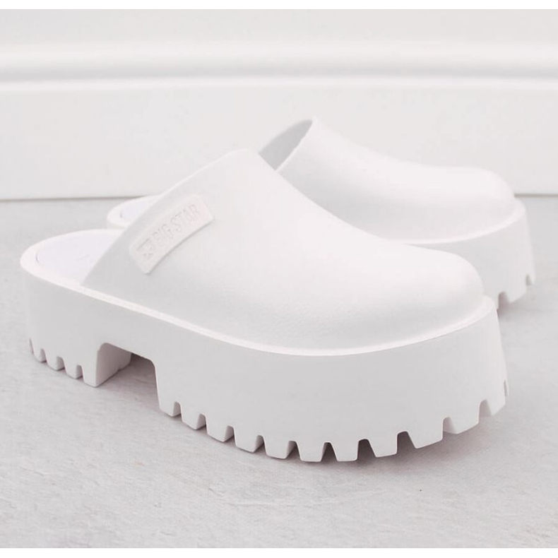 Clogs on a massive sole Big Star NN274015 White 2 Clogs on a massive sole Big Star NN274015 White 2