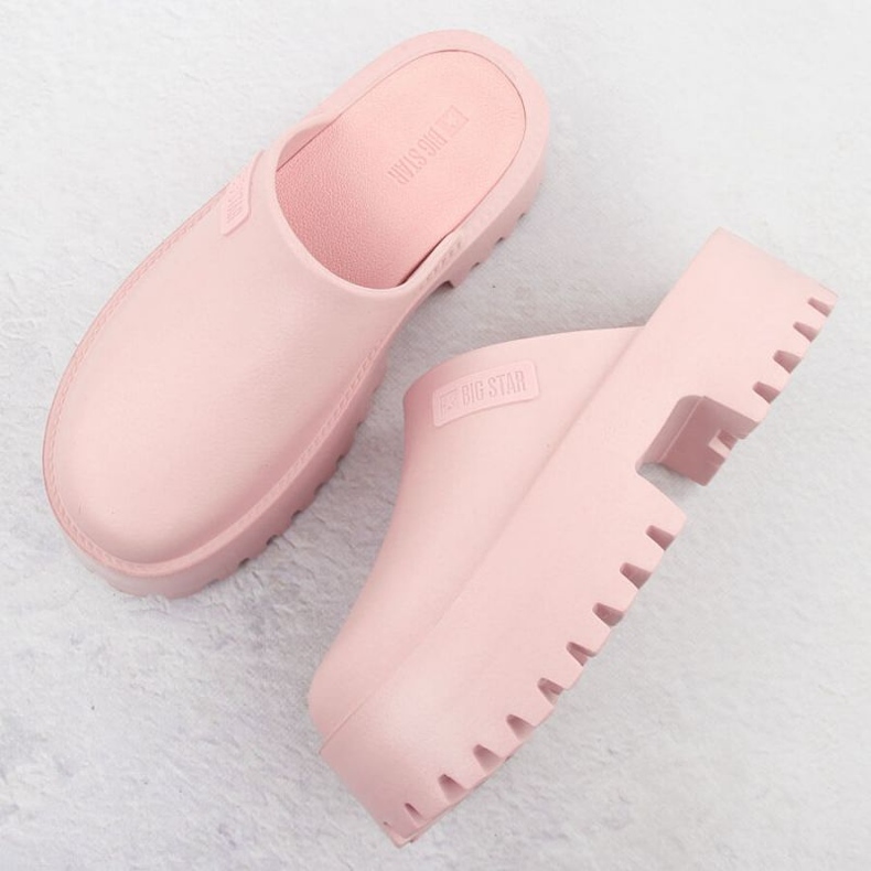 Clogs on the massive sole Big Star NN274020 Pink 2