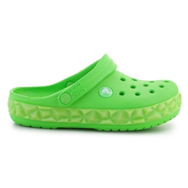 Crocs Croc Band Geometric Glow Band Clog K Jr 210132-3WA flip flops green 1