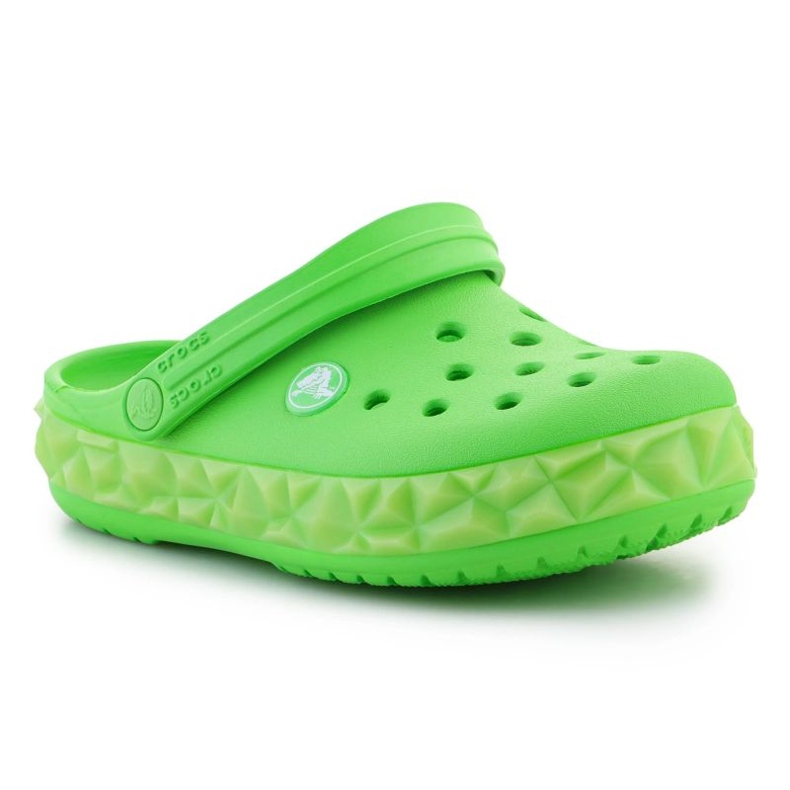 Crocs Croc Band Geometric Glow Band Clog K Jr 210132-3WA flip flops green 2