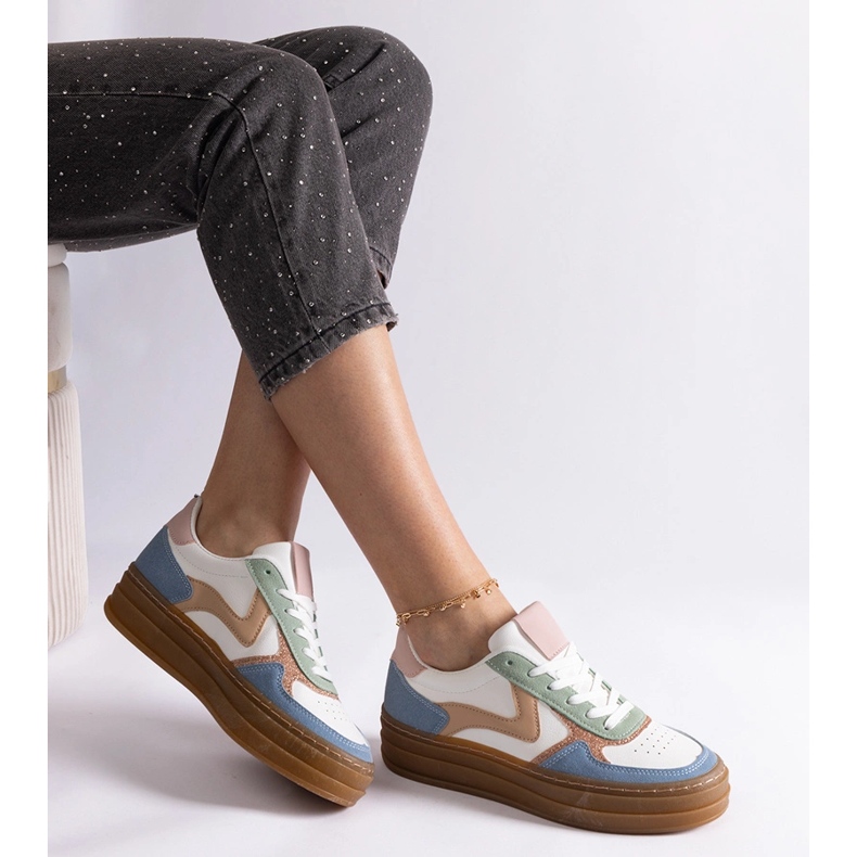 Blue sneakers with a rubber sole 1 Blue sneakers with a rubber sole 1