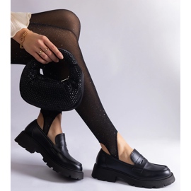 Black women's moccasins made of eco leather 2 Black women's moccasins made of eco leather 2