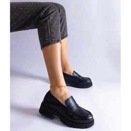 Black eco-leather moccasins 1