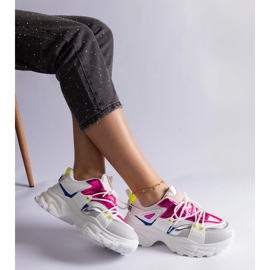 White and pink sports sneakers 2