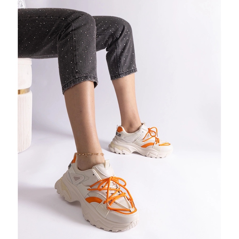 Beige women's sports sneakers 1 Beige women's sports sneakers 1