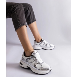 Women's white and silver sneakers 1 Women's white and silver sneakers 1