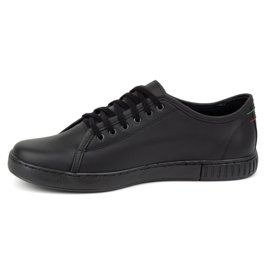Polbut Men's leather shoes Casual 2129 black 1