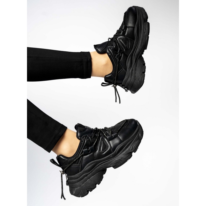 Women's platform sneakers Black 1