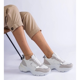 White sneakers on a massive sole 2