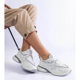 White women's sneakers with a massive sole 2 White women's sneakers with a massive sole 2
