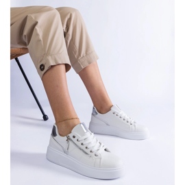 White women's sports sneakers 1