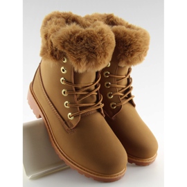 Timber boots with camel fur 58-177 camel brown multicolored 2