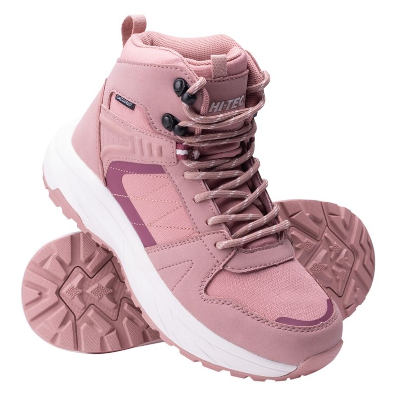 Hi-Tec Rozes Mid Wp Wo's trekking shoes with a membrane pink 1 Hi-Tec Rozes Mid Wp Wo's trekking shoes with a membrane pink 1