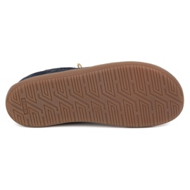Olivier Women's barefoot minimalist leather shoes 1082 navy nubuk blue 3