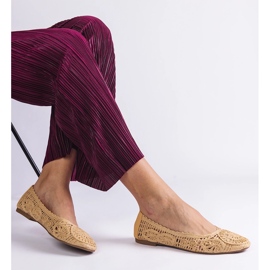 Beige braided ballerinas 2