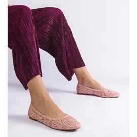 Pink braided ballet flats 1