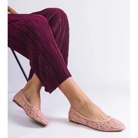 Pink braided ballet flats 2