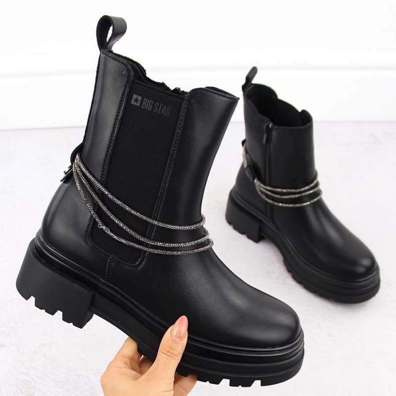 Big Star W leather boots INT2053 INT2053 black 1