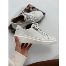 Olivier Women's leather sneakers Style 1238 white 2