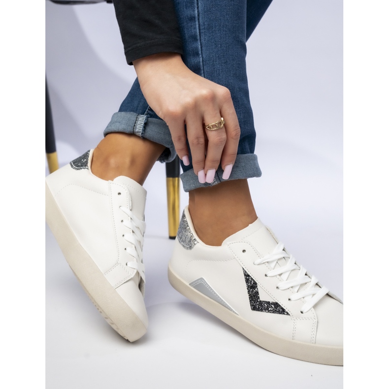 Women's sneakers glitter inserts black 1