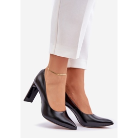 Lewski Shoes Elegant pumps made of natural leather on the Lewski post 2659/2043 black 1