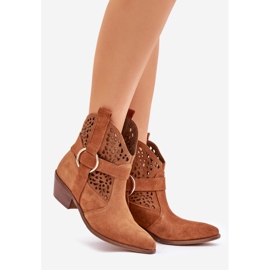Zazoo 2994 CAMEL openwork cowboy boots brown 1 Zazoo 2994 CAMEL openwork cowboy boots brown 1