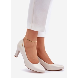 Women's pumps Sergio Leone Pearl beige 1