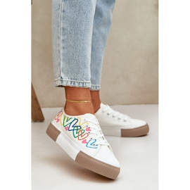 Women's sneakers in white hearts 2 Women's sneakers in white hearts 2