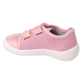 Befado children's slippers with Velcro 908P001 pink 2 Befado children's slippers with Velcro 908P001 pink 2