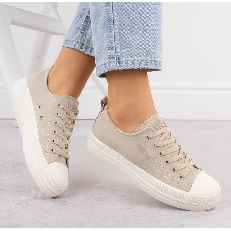 Women's sneakers on the platform beige Big Star LL274969 1