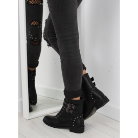 Black Lace-up boots PE155P black 2