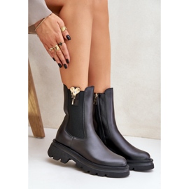 Leather Chelsea Boots with Decoration CheBello 4537 Black 2 Leather Chelsea Boots with Decoration CheBello 4537 Black 2