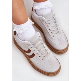 Stylish sneakers on the gray platform grey 2