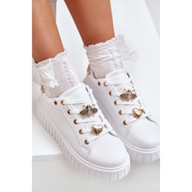 Women's sneakers with white pins 2