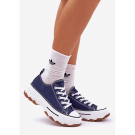 News Low women's sneakers on the platform navy blue 1 News Low women's sneakers on the platform navy blue 1