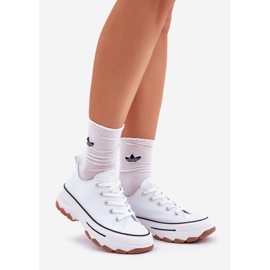 News Low women's sneakers on the platform white 1