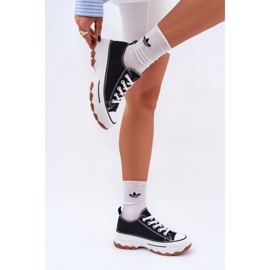 News Low women's sneakers on the platform black 2