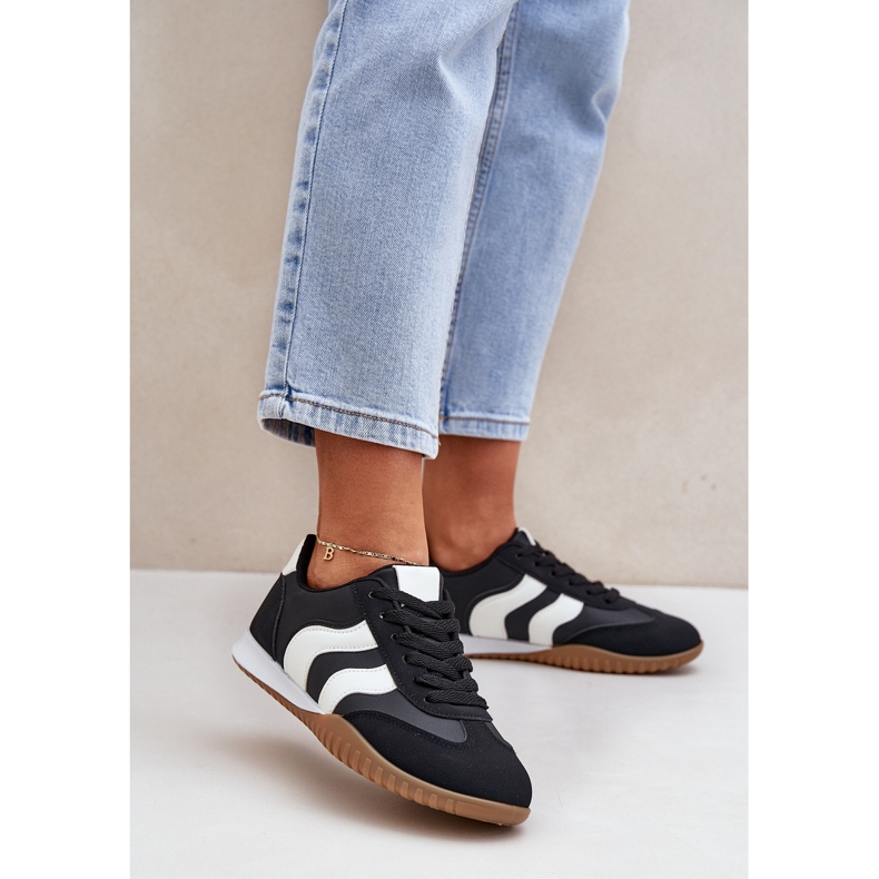Classic women's sneakers with eco leather black leather 2 Classic women's sneakers with eco leather black leather 2