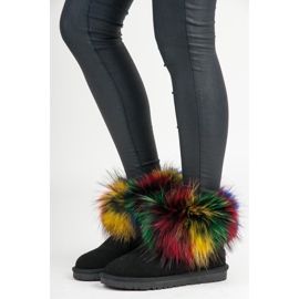 Dimar Multicolor leather mukluki black 1 Dimar Multicolor leather mukluki black 1