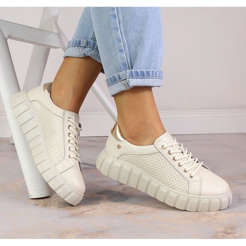 Filippo W PAW410 beige leather shoes 2