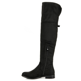 Super Me Over-the-knee boots with flat heels black 1
