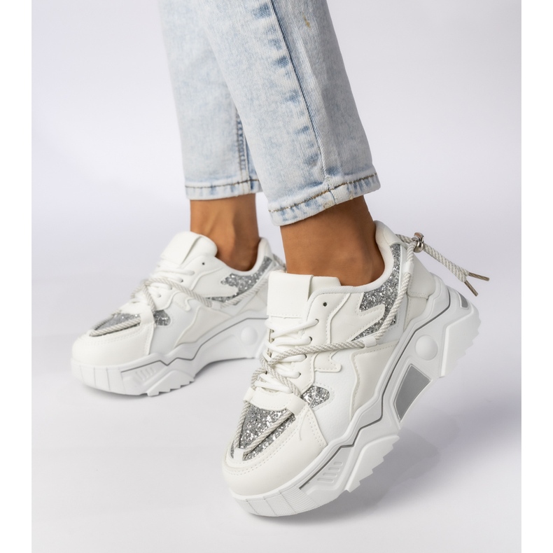 Women's sports white sneakers 1