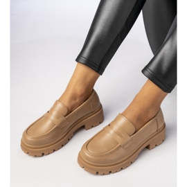 Women's dark beige loafers 2