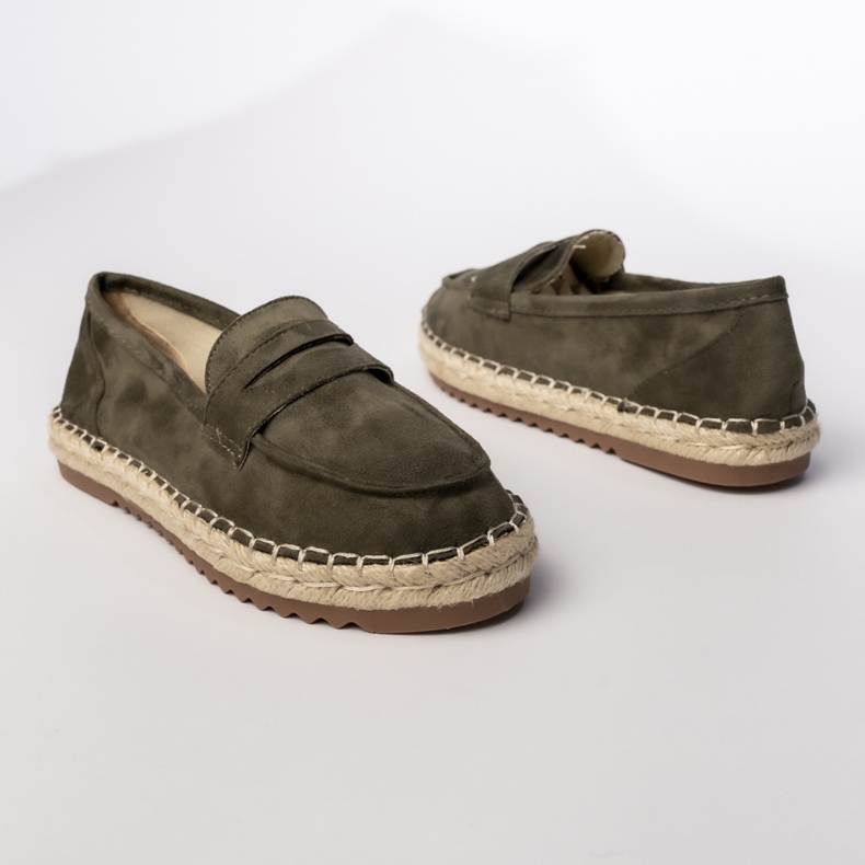 Women's espadrilles dark green loafers 1 Women's espadrilles dark green loafers 1