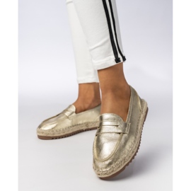 Espadrilles Women's gold metallic loafers golden 2